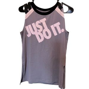 104. Nike Sportswear Women's Gray Pale Pink Muscle Tank Top XS LIKE NEW